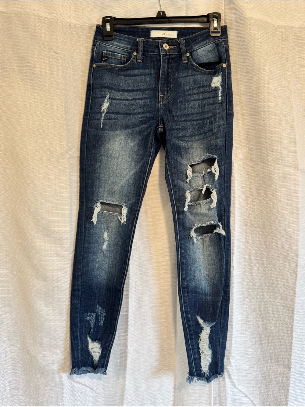 KanCan Dark Blue Distressed Skinny Jeans